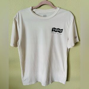 Topo Designs Co USA White Short Sleeve Crew Neck Logo T Shirt Size: Medium